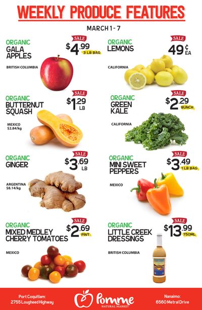 Pomme Natural Market Flyer March 1 to 7