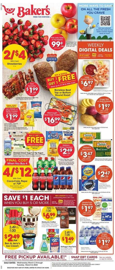 Baker's (NE) Weekly Ad Flyer March 1 to March 8