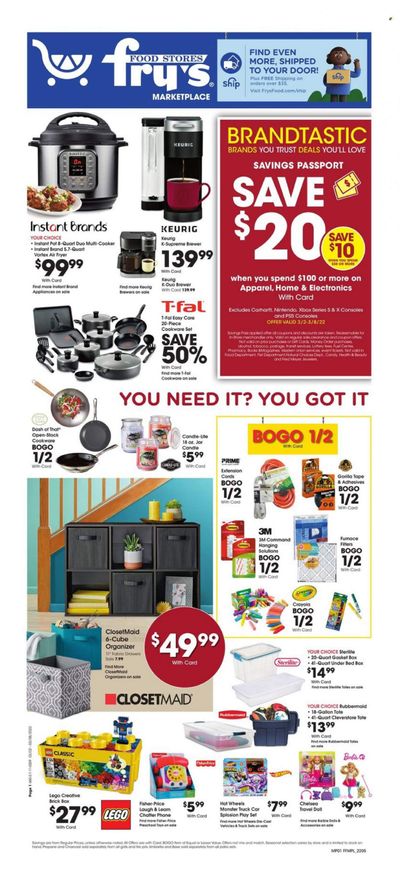 Fry’s (AZ) Weekly Ad Flyer March 1 to March 8