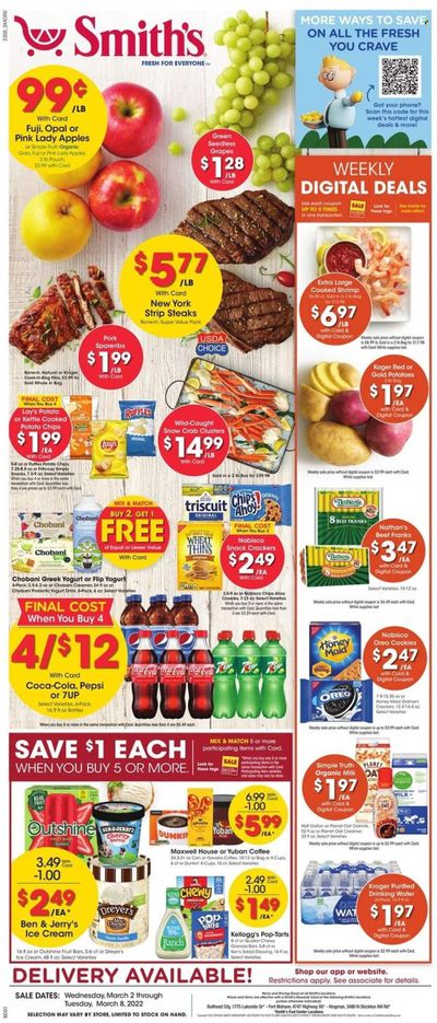 Smith's (AZ, ID, MT, NM, NV, UT, WY) Weekly Ad Flyer March 1 to March 8