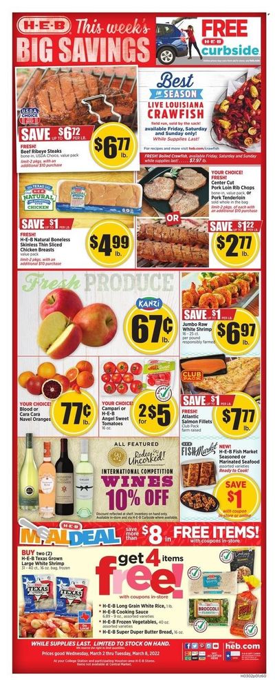 H-E-B (TX) Weekly Ad Flyer March 1 to March 8