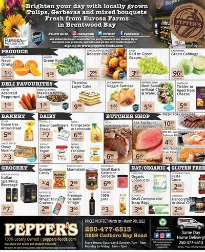 Pepper's Foods Flyer March 1 to 7