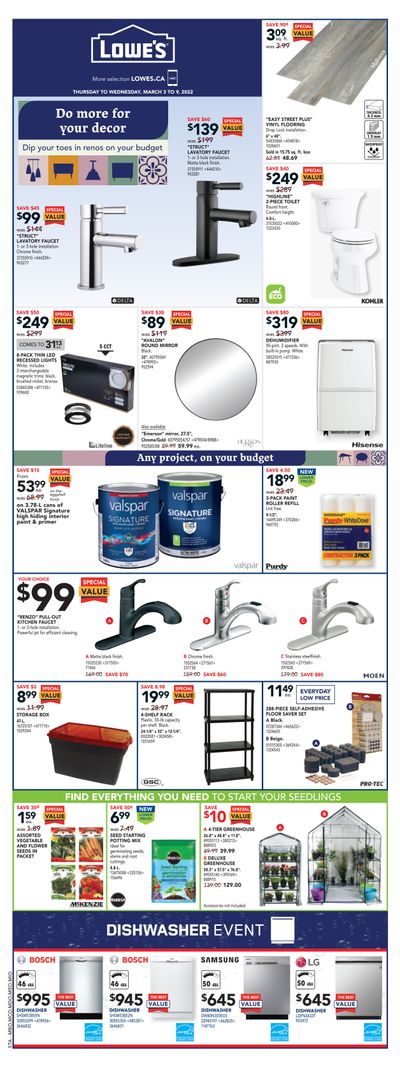 Lowe's Flyer March 3 to 9