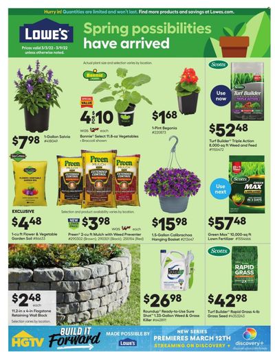 Lowe's Weekly Ad Flyer March 2 to March 9