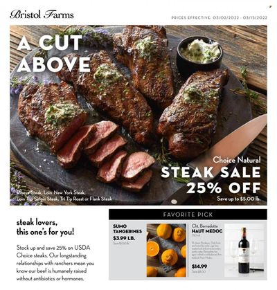 Bristol Farms (CA) Weekly Ad Flyer March 2 to March 9