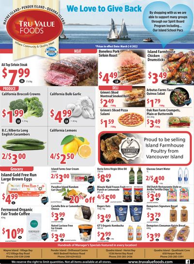 Tru Value Foods Flyer March 2 to 8
