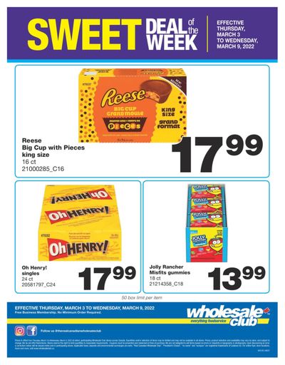 Wholesale Club Sweet Deal of the Week Flyer March 3 to 9
