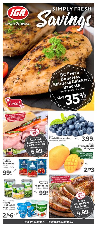 IGA Stores of BC Flyer March 4 to 10