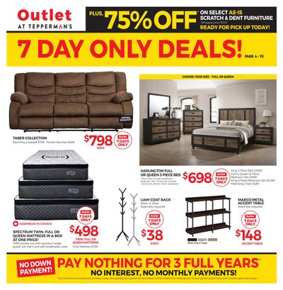 Outlet at Tepperman's Flyer March 4 to 10