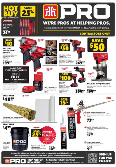 Home Hardware (Atlantic) PRO Flyer March 3 to 16