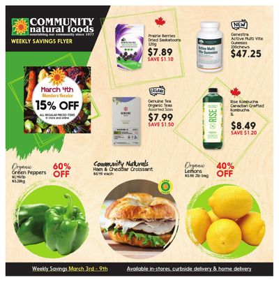 Community Natural Foods Flyer March 3 to 9