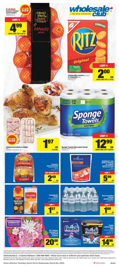 Real Canadian Wholesale Club Flyer March 3 to 9