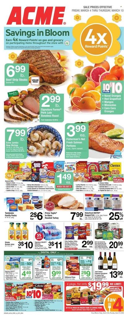 ACME (DE, NJ, NY, PA) Weekly Ad Flyer March 3 to March 10 ACME (DE, NJ, NY, PA) Weekly Ad Flyer March 3 to March 10