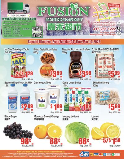 Fusion Supermarket Flyer March 4 to 10