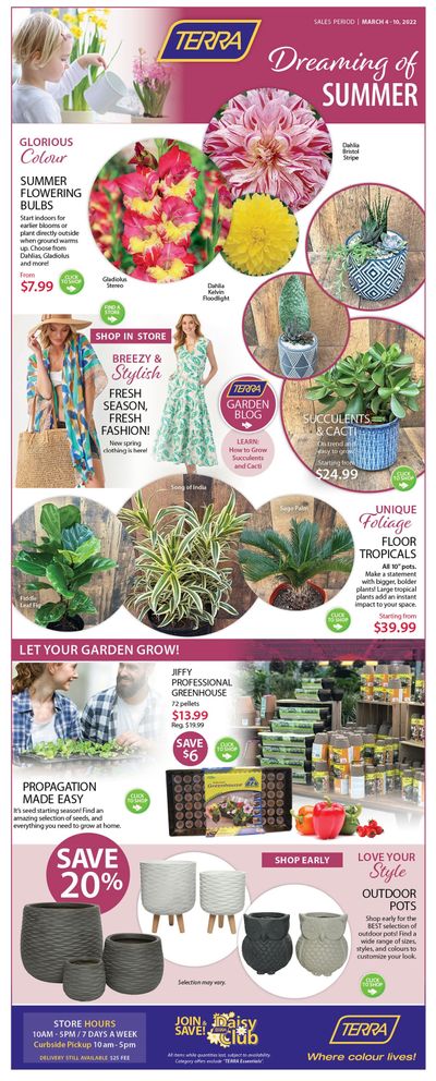 Terra Greenhouses Flyer March 4 to 10