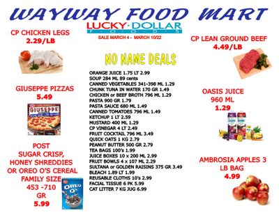 WayWay Food Mart Flyer March 4 to 10