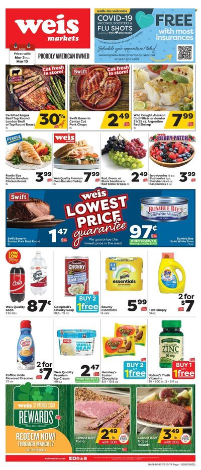 Weis (MD, NY, PA) Weekly Ad Flyer March 4 to March 11
