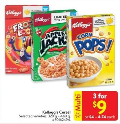 Walmart Canada Kellogg’s Cereal Deal This Week! Walmart Canada Kellogg’s Cereal Deal This Week!