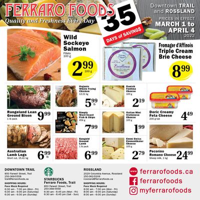 Ferraro Foods Monthly Flyer March 1 to April 4