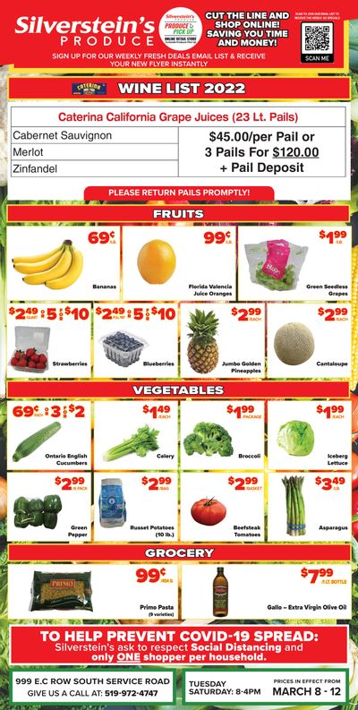 Silverstein's Produce Flyer March 8 to 12