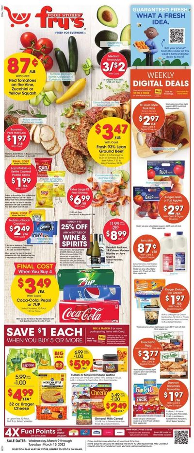 Fry’s (AZ) Weekly Ad Flyer March 8 to March 15