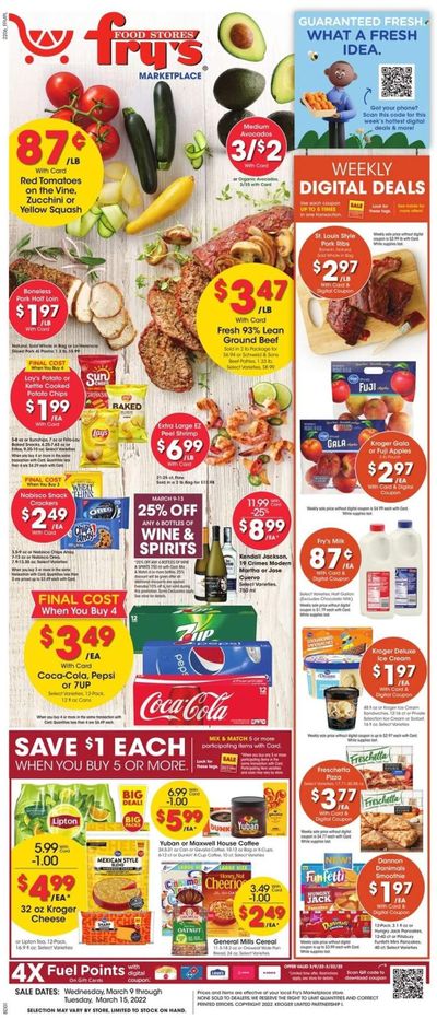 Fry’s (AZ) Weekly Ad Flyer March 8 to March 15