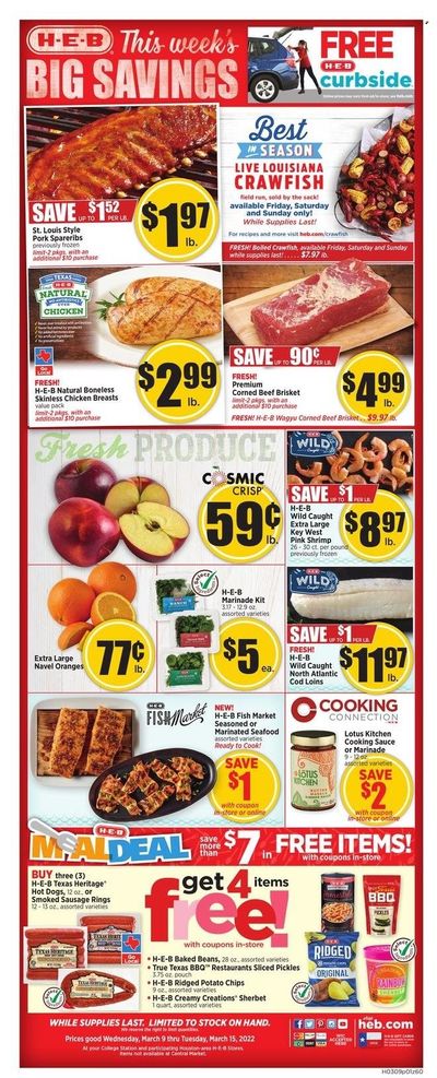 H-E-B (TX) Weekly Ad Flyer March 8 to March 15