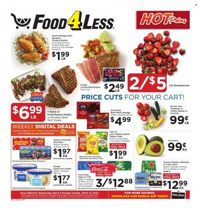 Food 4 Less (IN) Weekly Ad Flyer March 8 to March 15
