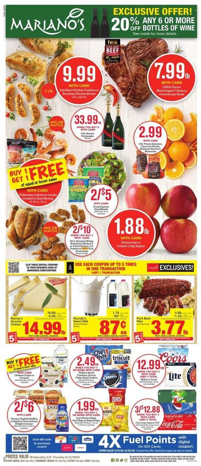Mariano’s (IL) Weekly Ad Flyer March 8 to March 15