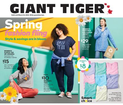 Giant Tiger Spring Fashion Fling Flyer March 9 to 22