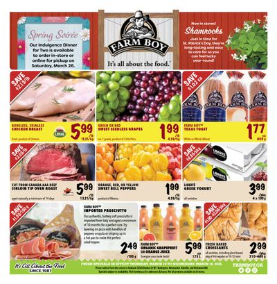 Farm Boy (Aukland, Burlington, Newmarket, Oakville, Richmond Hill) Flyer March 10 to 16