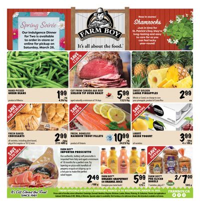 Farm Boy (Brantford, Cambridge, Cornwall, Hamilton, Kingston, Kitchener, London, Ottawa, Pickering, St. Catharines, Toronto (except Aukland), Whitby, Waterloo) Flyer March 10 to 16