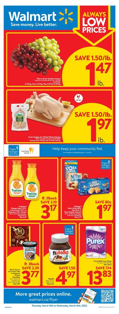 Walmart (West) Flyer March 10 to 16