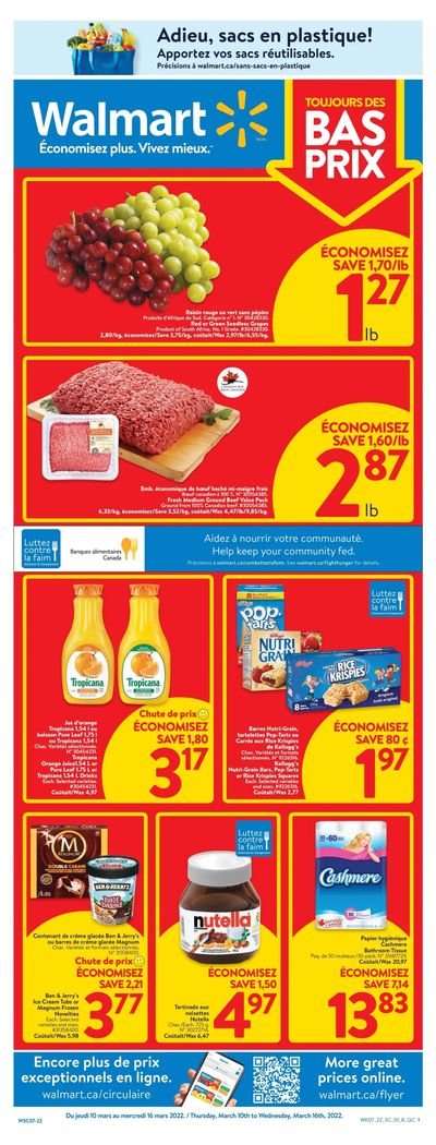 Walmart (QC) Flyer March 10 to 16