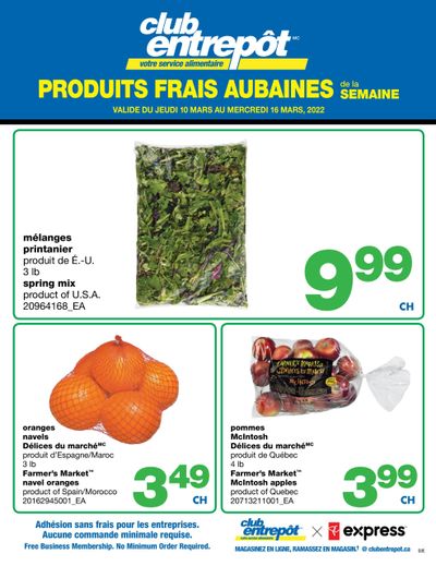 Wholesale Club (QC) Fresh Deals of the Week Flyer March 10 to 16