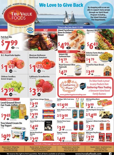 Tru Value Foods Flyer March 9 to 15