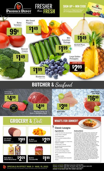 Produce Depot Flyer March 9 to 15