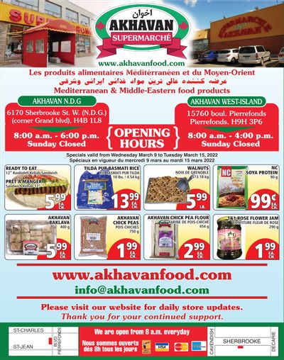 Akhavan Supermarche Flyer March 9 to 15