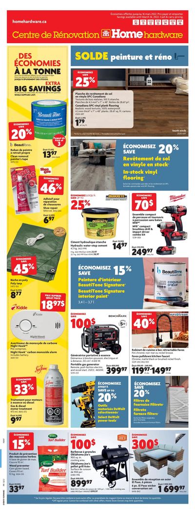 Home Hardware Building Centre (QC) Flyer March 10 to 16
