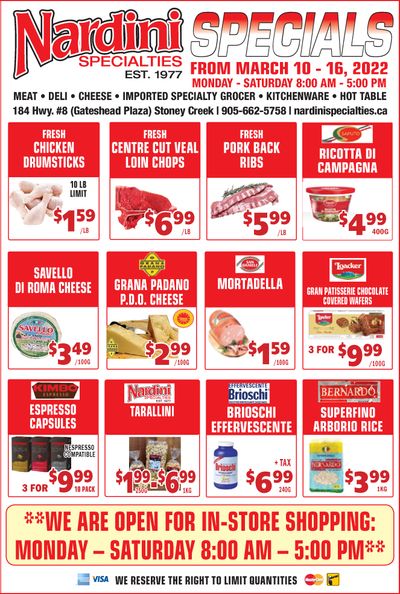 Nardini Specialties Flyer March 10 to 16