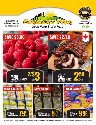 Farmer's Pick Flyer March 10 to 16