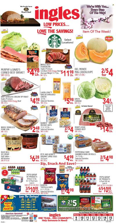 Ingles (GA, NC, SC, TN) Weekly Ad Flyer March 10 to March 17