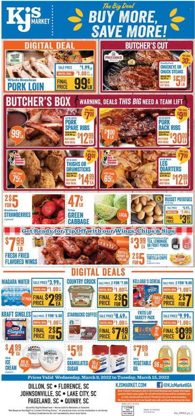 KJ´s Market (GA, SC) Weekly Ad Flyer March 10 to March 17