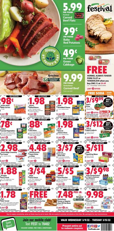 Festival Foods (WI) Weekly Ad Flyer March 10 to March 17