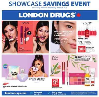 London Drugs Showcase Savings Event Flyer March 11 to 23