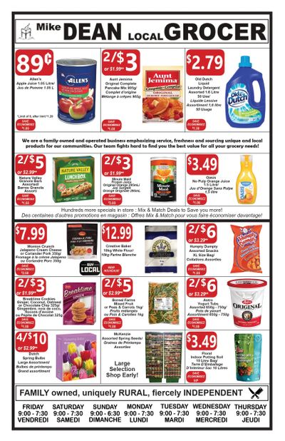 Mike Dean Local Grocer Flyer March 11 to 17