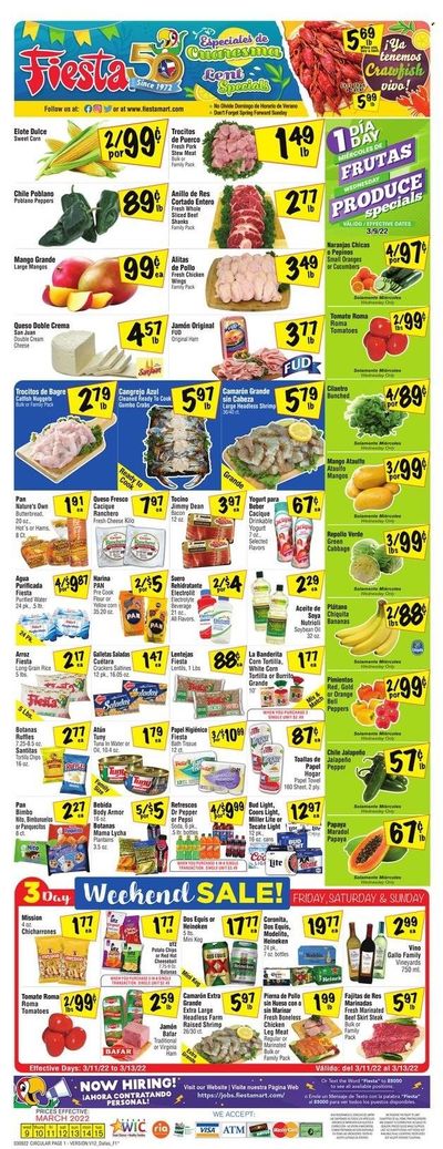 Fiesta Mart (TX) Weekly Ad Flyer March 10 to March 17