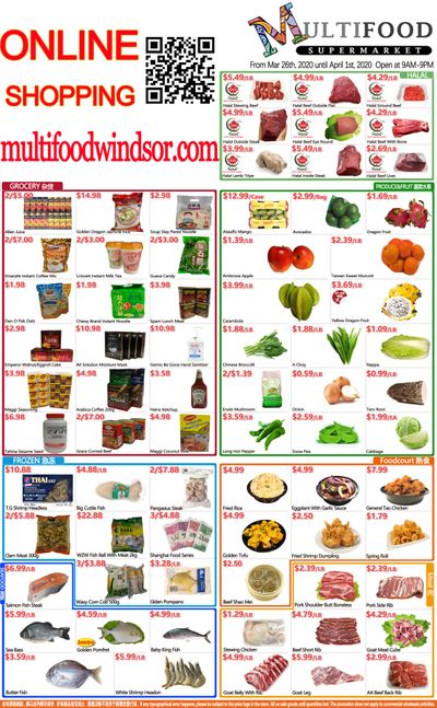 MultiFood Supermarket Flyer March 26 to April 1