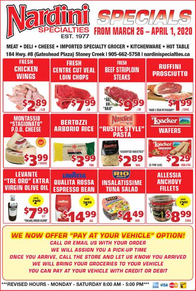 Nardini Specialties Flyer March 26 to April 1