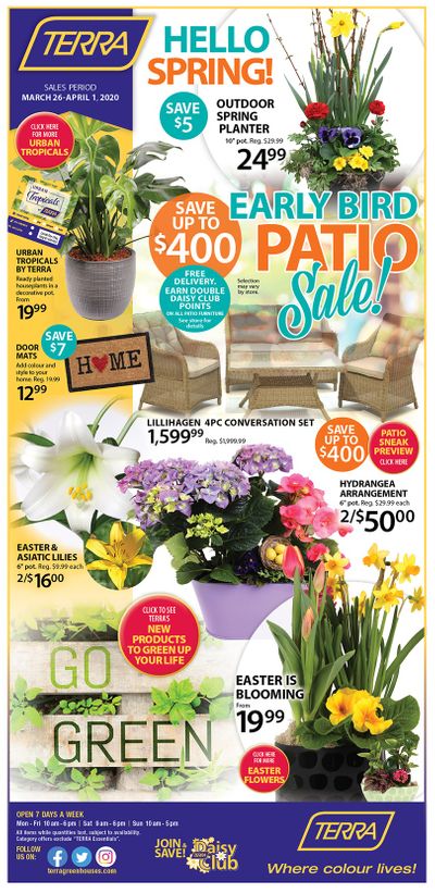 Terra Greenhouses Flyer March 26 to April 1